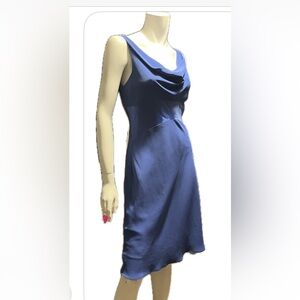 NWT Jones New York Strapless Royal Blue Dress with satin waist accent & lining